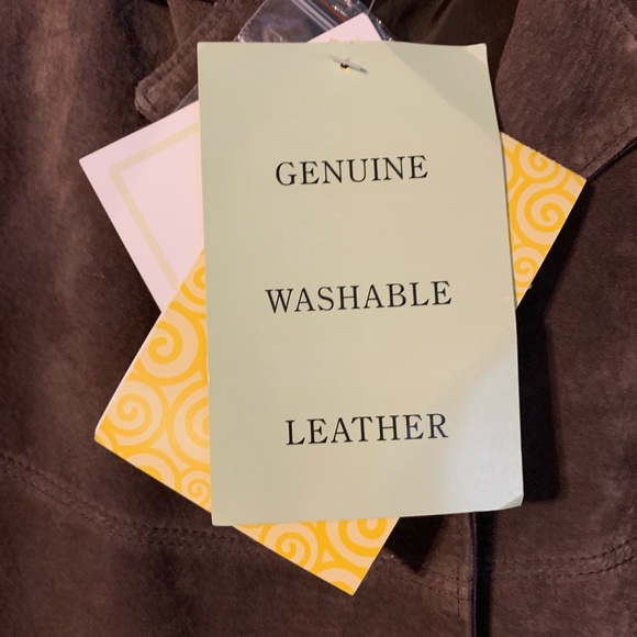 Jessica Holbrook Women’s Brown Suede Leather Jacket Size XS - Picture 3 of 8